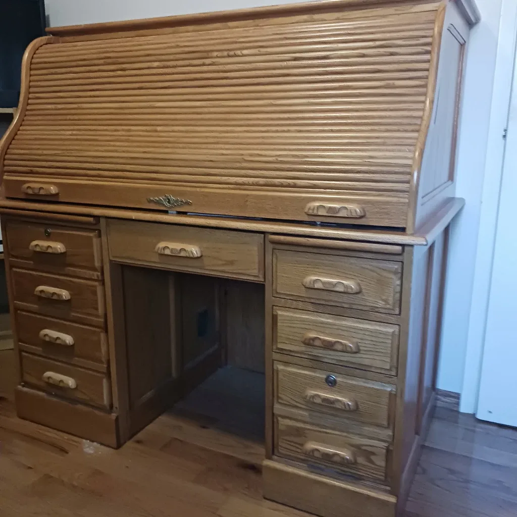 Roll Top Desk - Solid Wood