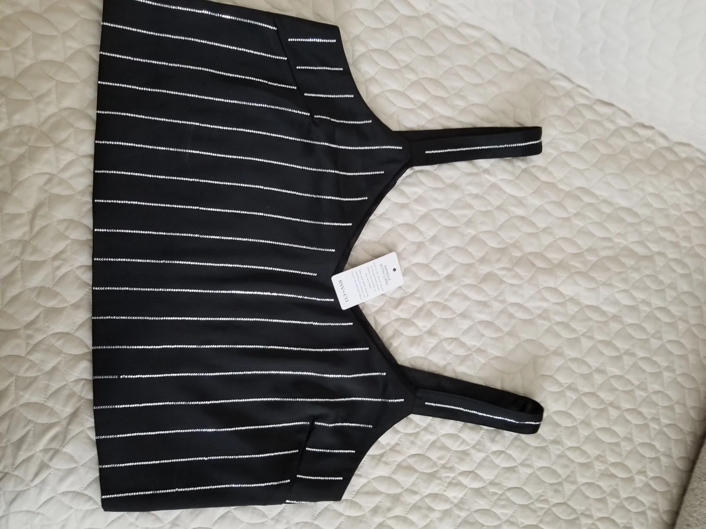 RW&CO. Black Embellished Top - Size L - New with Tags!