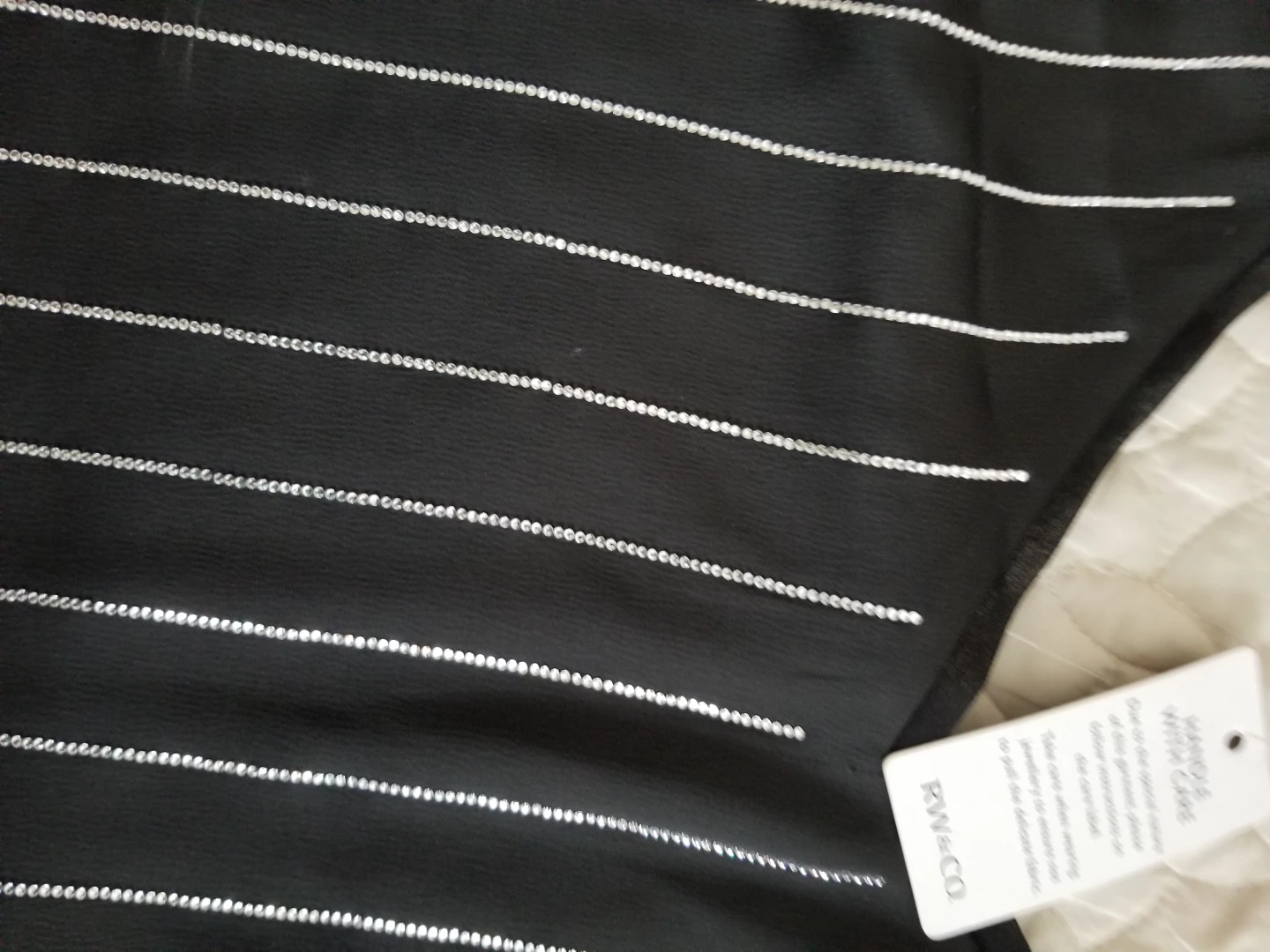 RW&CO. Black Embellished Top - Size L - New with Tags! - photo 3
