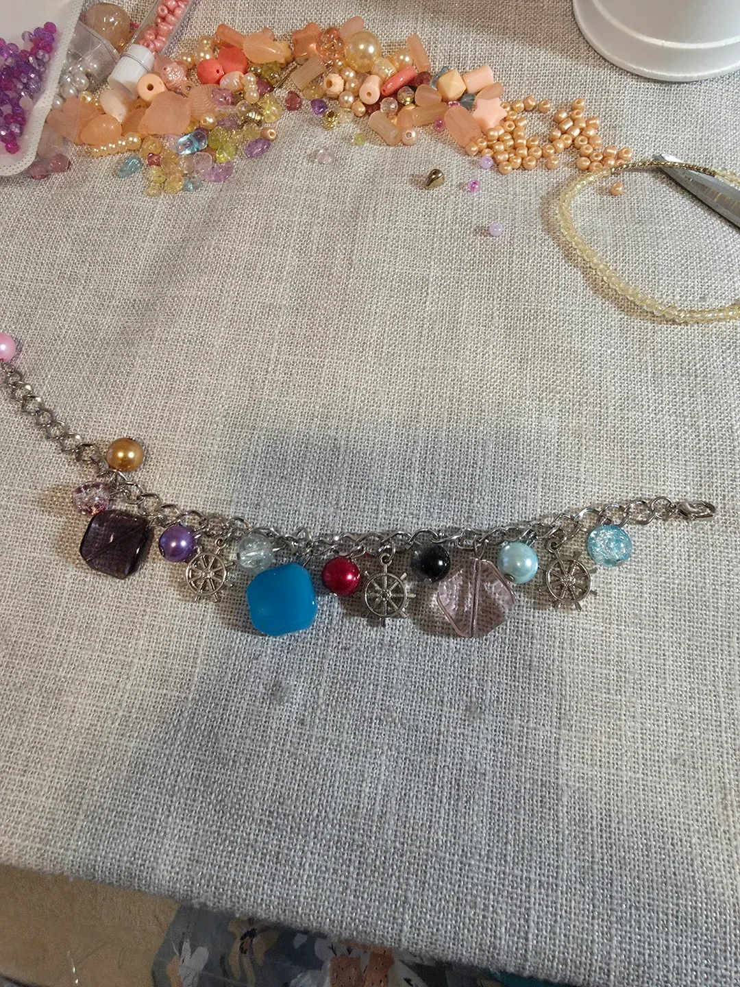 Charm Bracelet - Handmade Silver Chain image indicator(2)