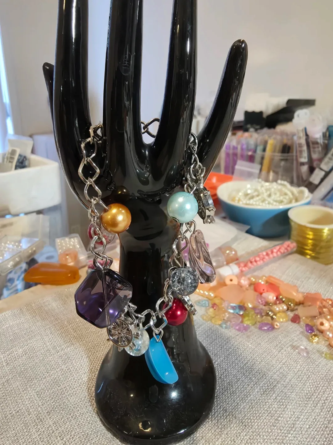 Charm Bracelet - Handmade Silver Chain image indicator(3)