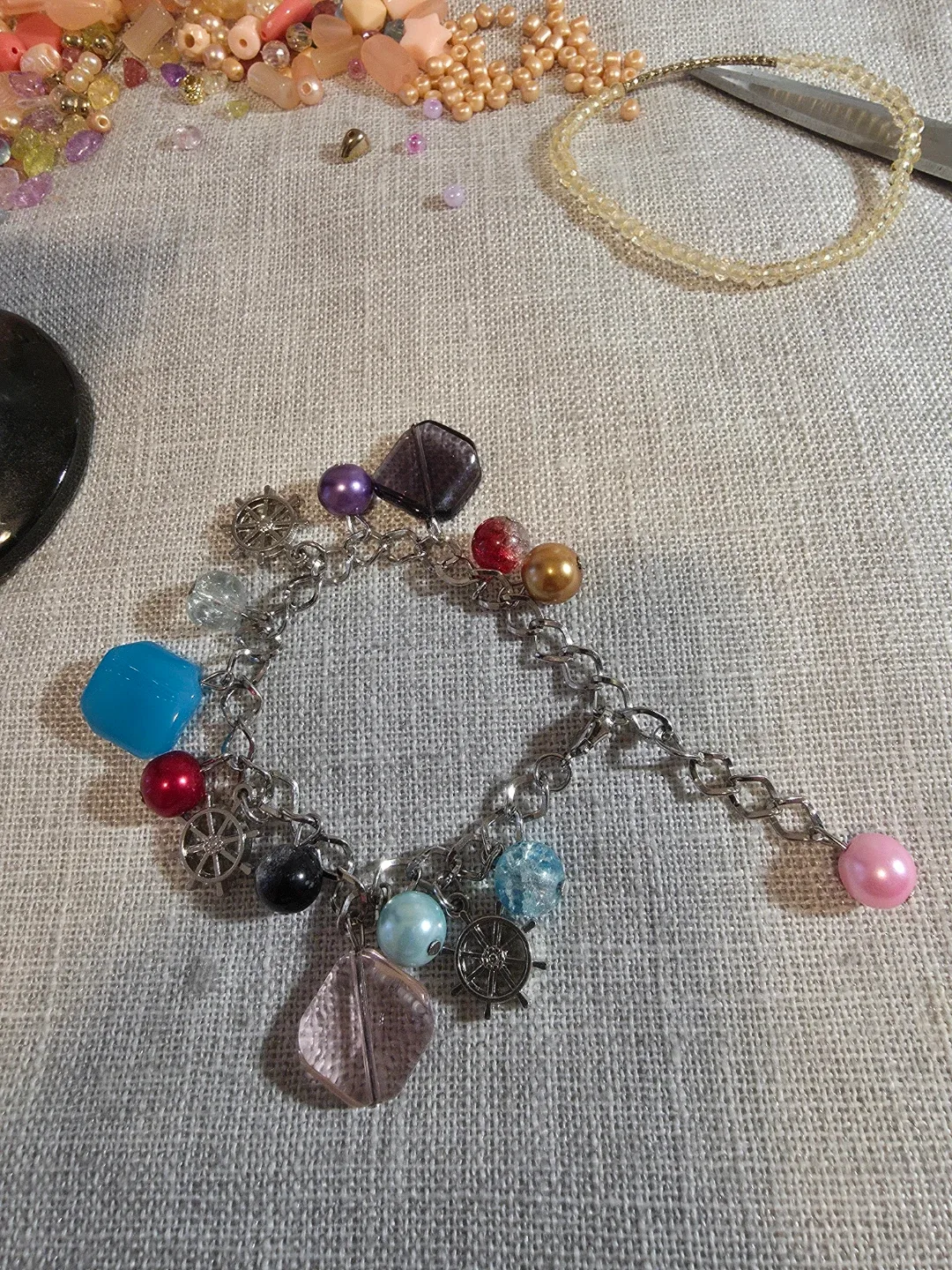 Charm Bracelet - Handmade Silver Chain image indicator(4)