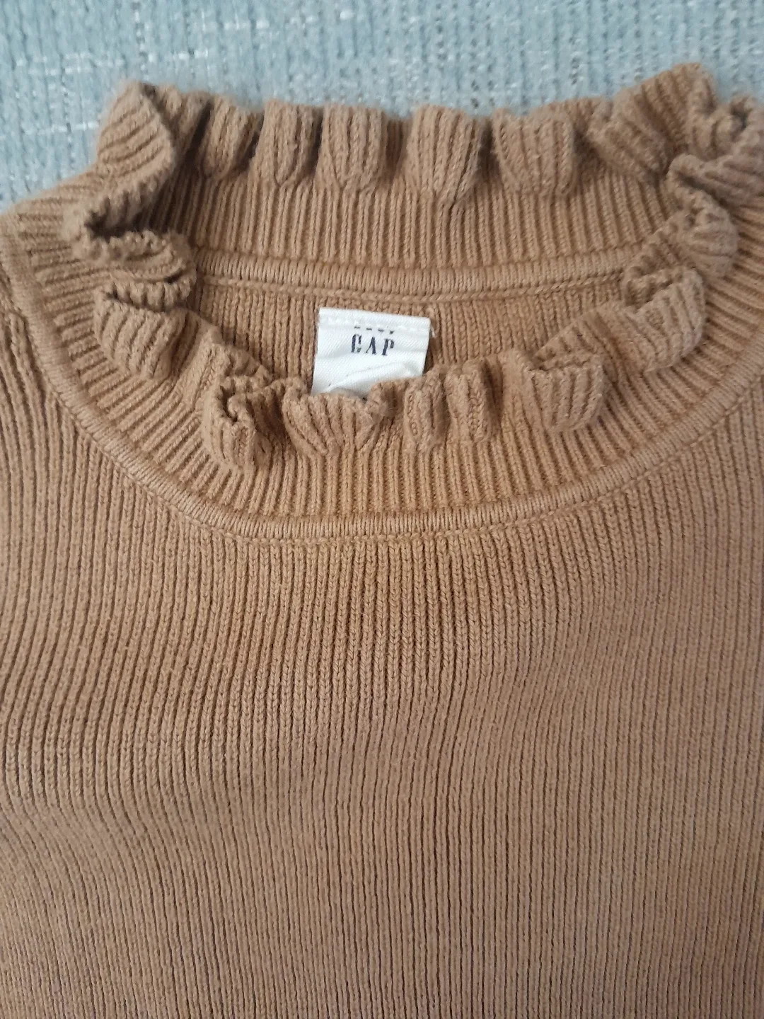 GAP Brown Ruffle Trim Knit Top image indicator(2)