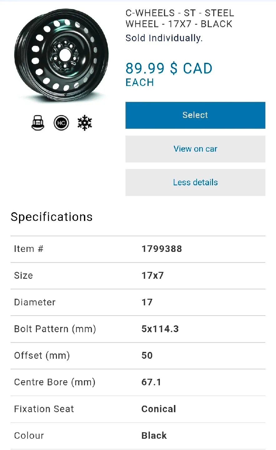 Winter Tire 235/65R17 with Wheel Bridgestone image indicator(4)
