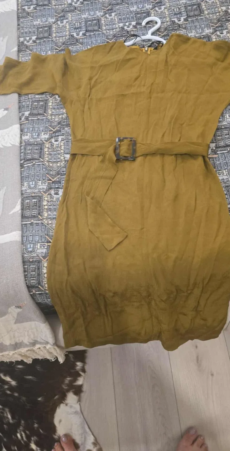 Massimo Dutti Dress - Olive Green image indicator(3)