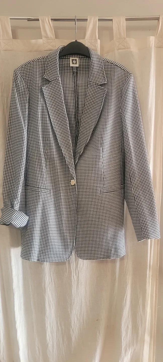 Anne Klein Houndstooth Blazer - Size L to XL