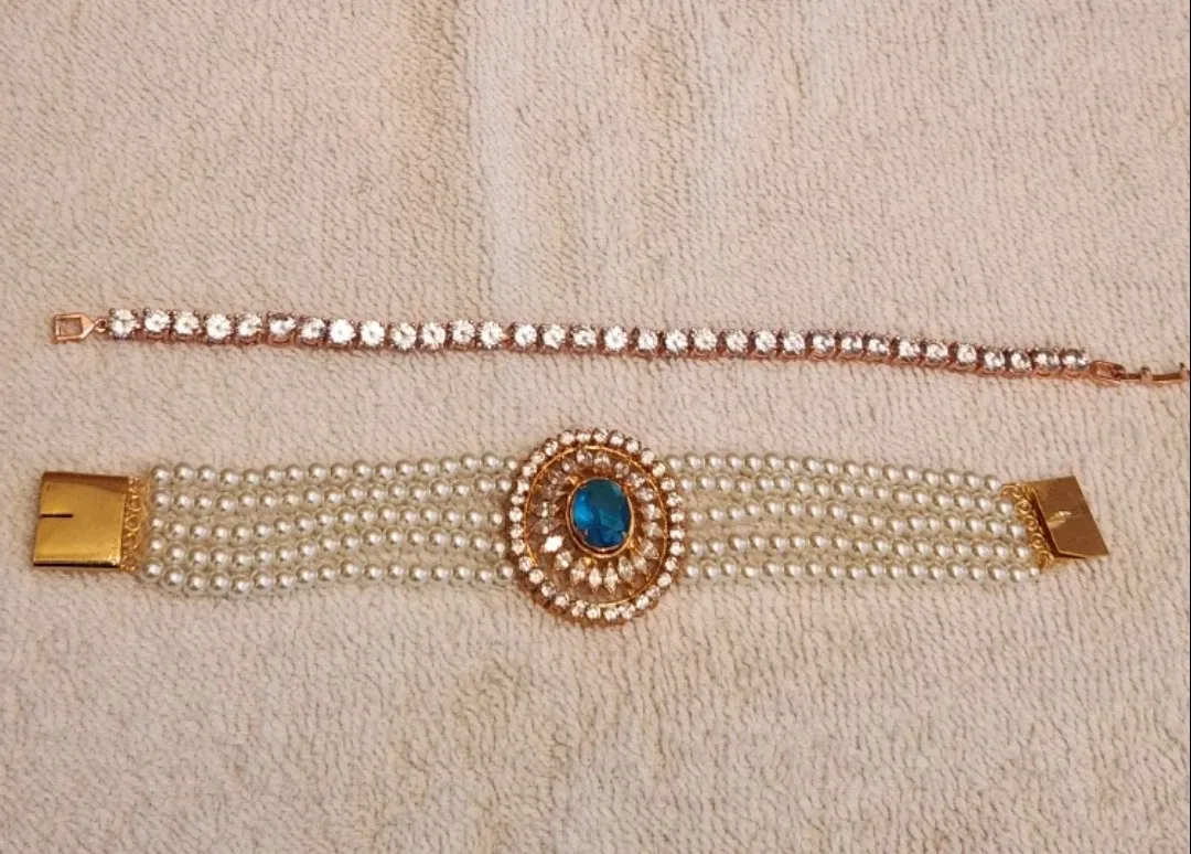 Tennis Bracelet & Pearl Bracelet