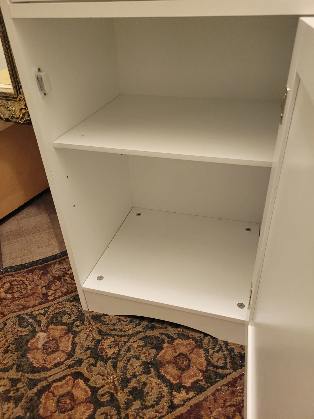 White Bathroom Cabinet with Drawer - photo 4