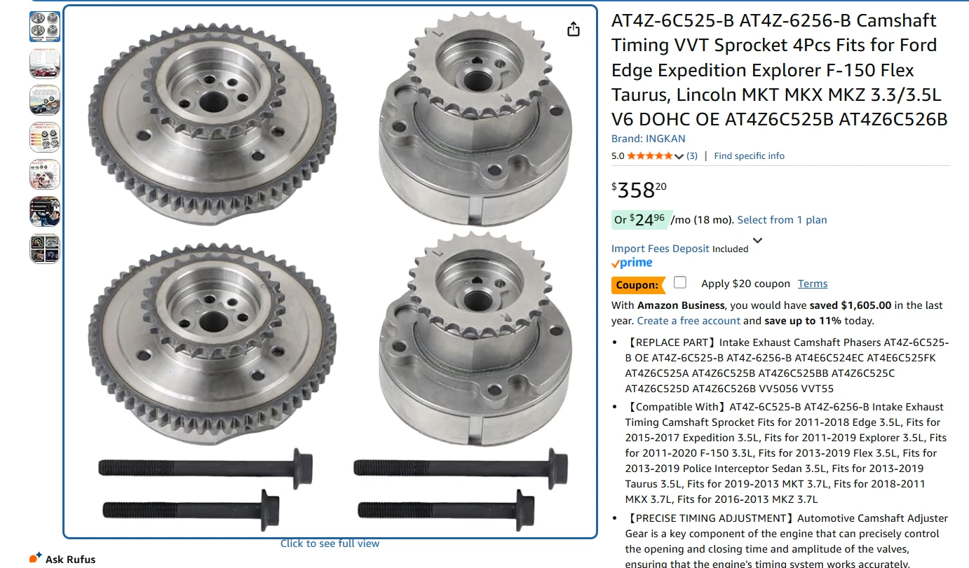 Camshaft Timing Sprocket for Ford Cars BNIB - photo 2