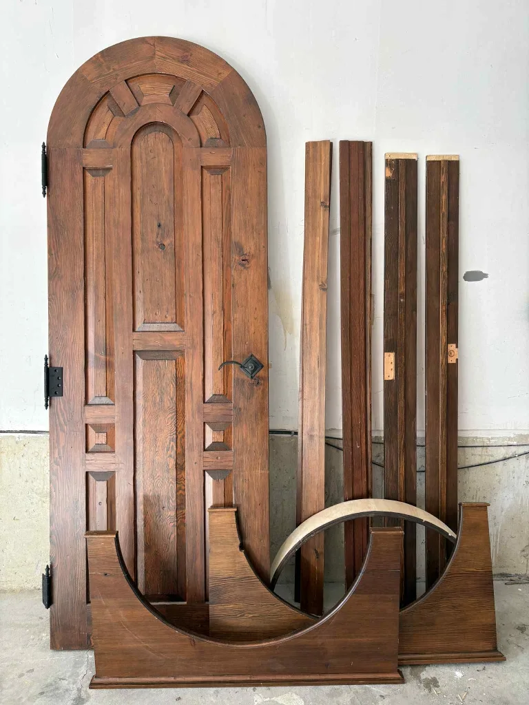 Rustic Arched Wood Door (30"x83")