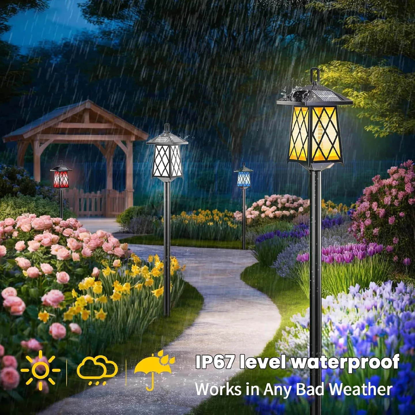 Outdoor Post Light with Pole BNIB image indicator(5)