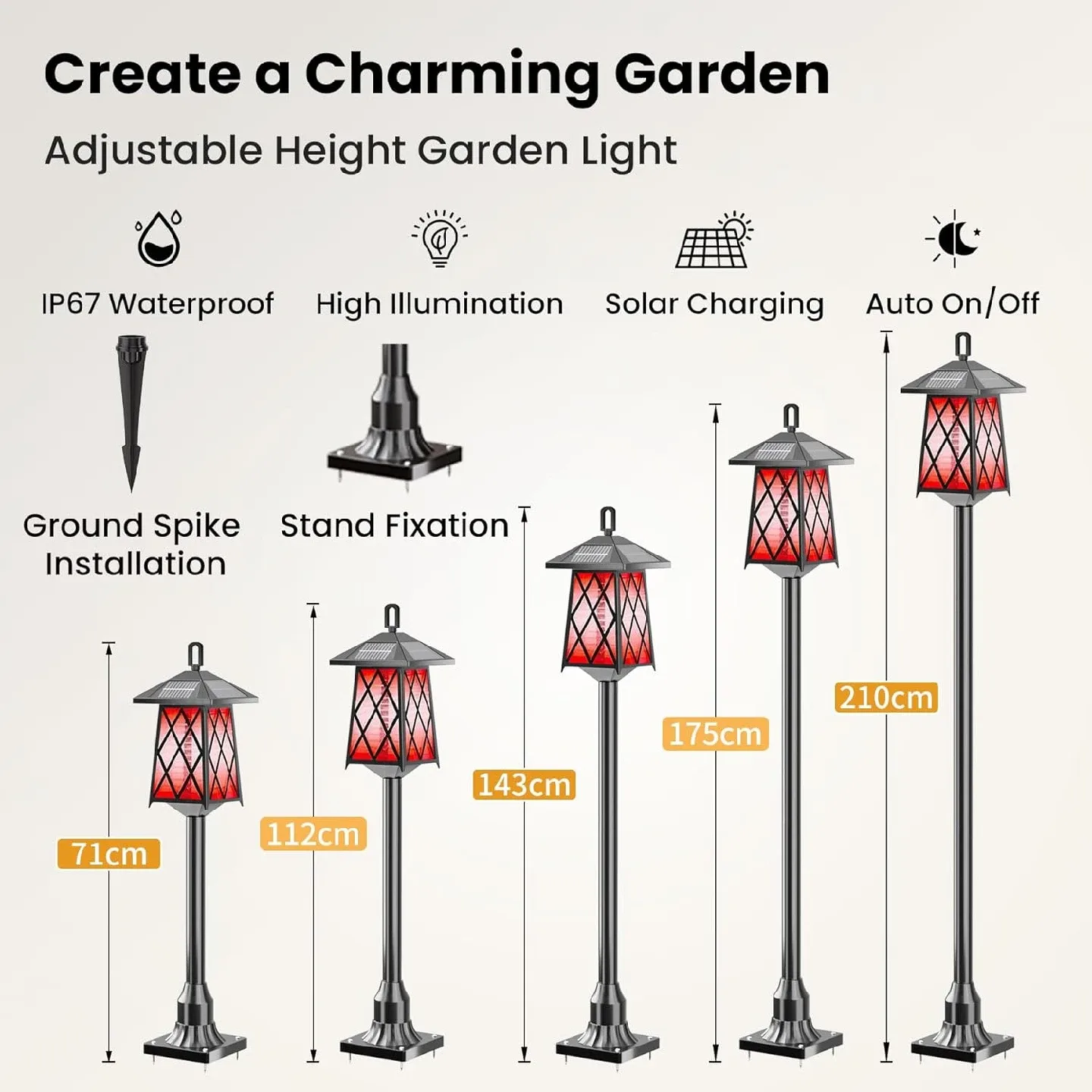 Outdoor Post Light with Pole BNIB image indicator(6)