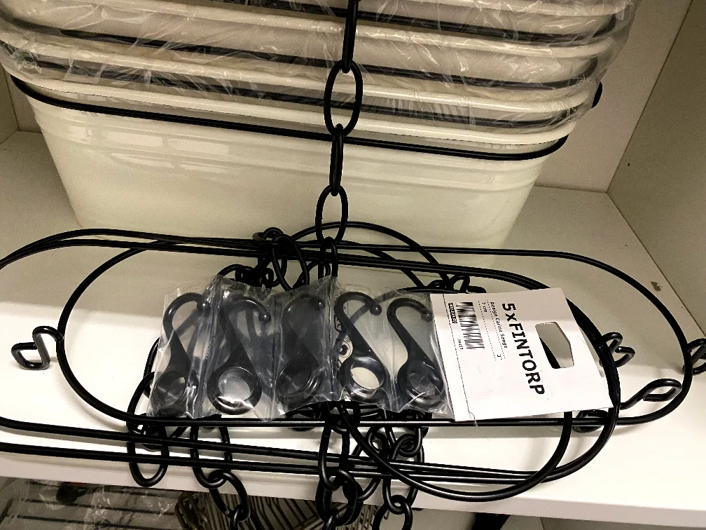 IKEA Fintorp White Flower Pots & Rail image indicator(3)