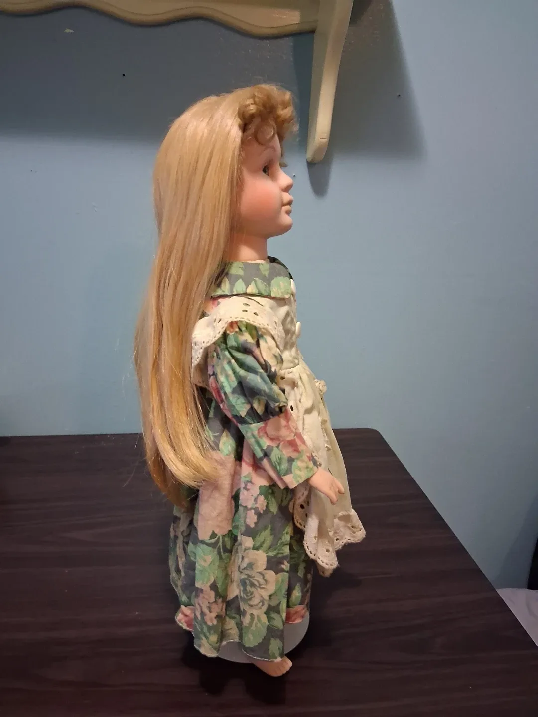 Porcelain Doll with Floral Dress image indicator(3)