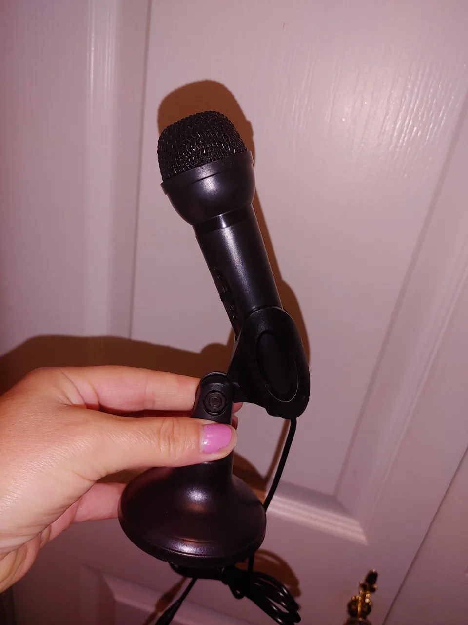 Black Mini Microphone with Stand New image indicator(2)