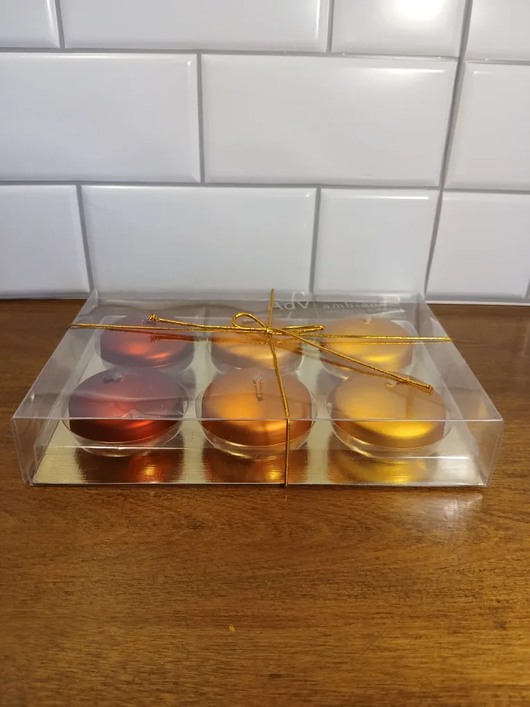 Ambience Metallic Coloured Tea Candles image indicator(4)