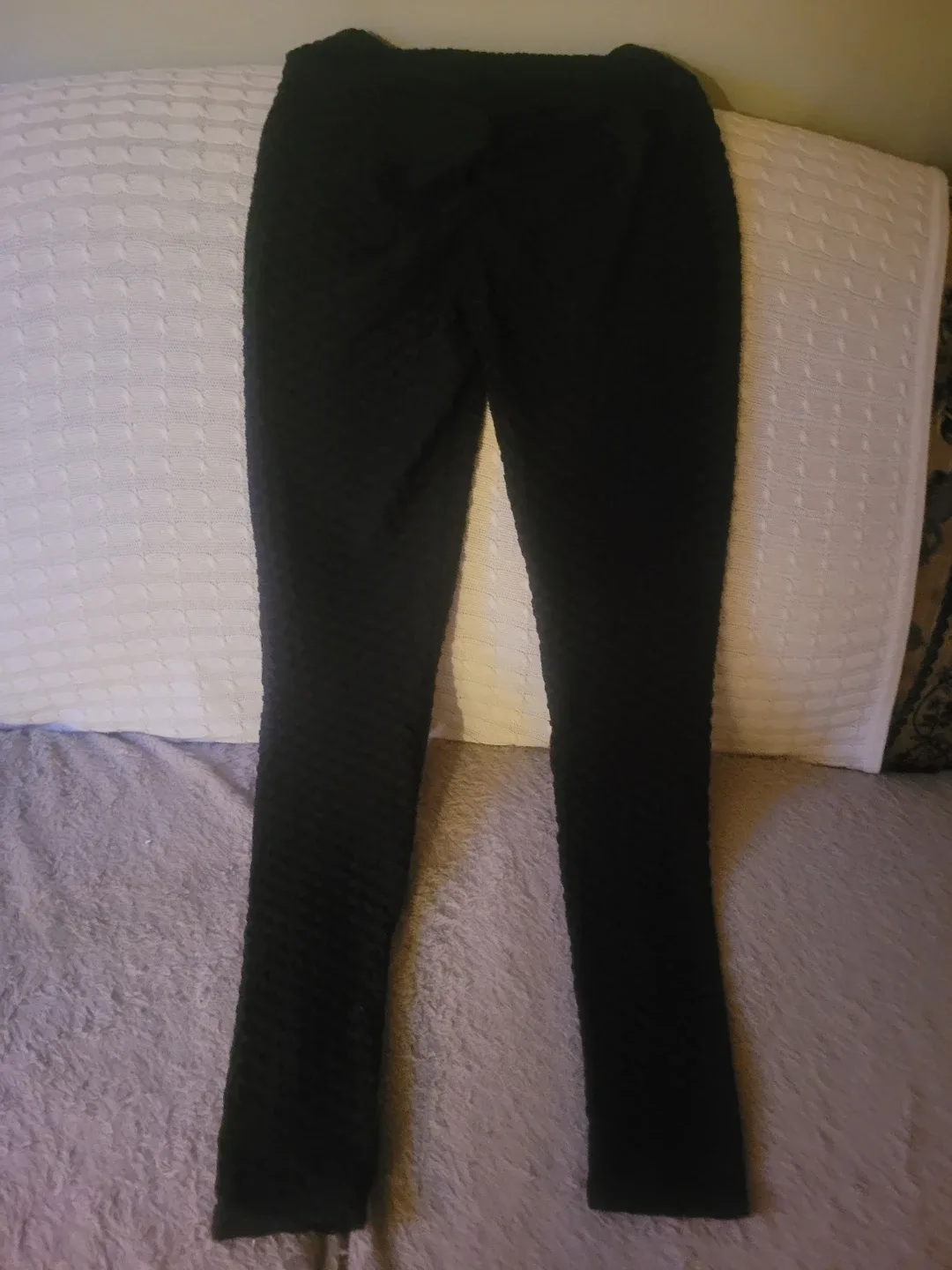 Black Textured Leggings image indicator(2)
