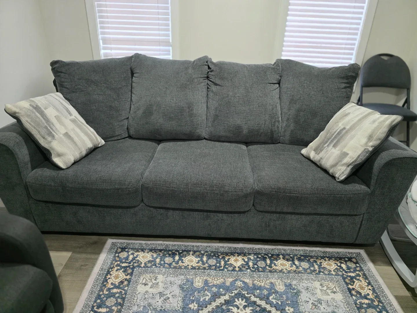 Ashleys Grey Three-Seat Sofa x2 image indicator(3)