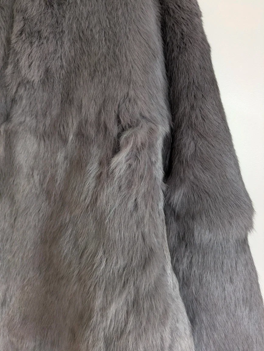 Grey Rabbit Fur Coat image indicator(5)
