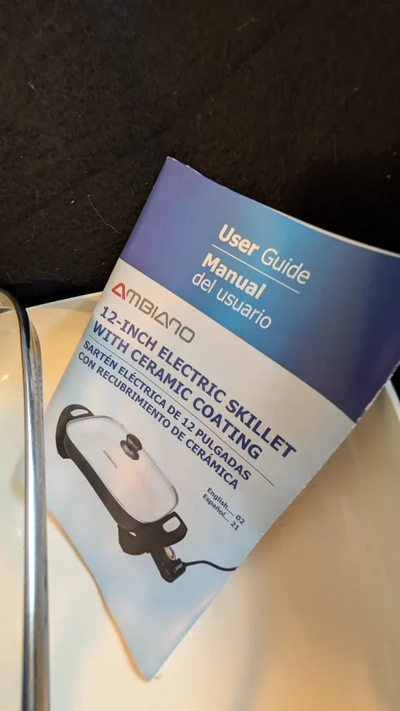 Ambiano 12-Inch Electric Skillet w/ Ceramic Coating image indicator(4)