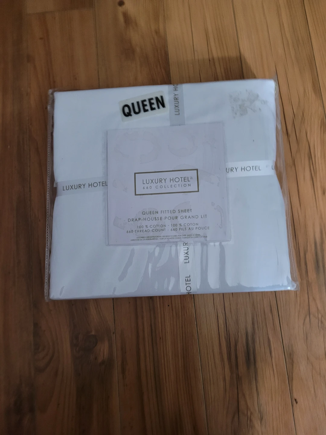 Luxury Hotel 660 Thread Count Queen Fitted Sheet - New