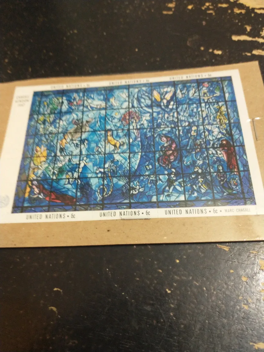 MNH 1967 United Nations Marc Chagall souvenir sheet image indicator(2)