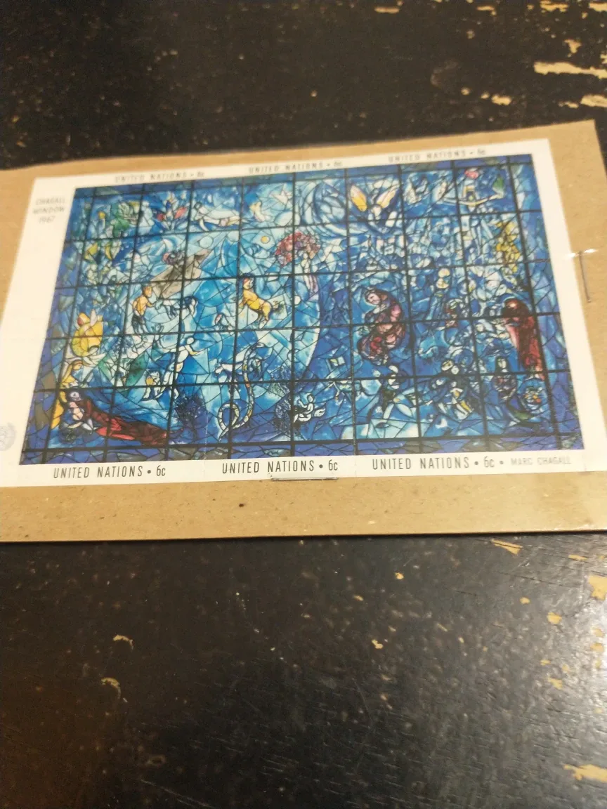 MNH 1967 United Nations Marc Chagall souvenir sheet image indicator(3)