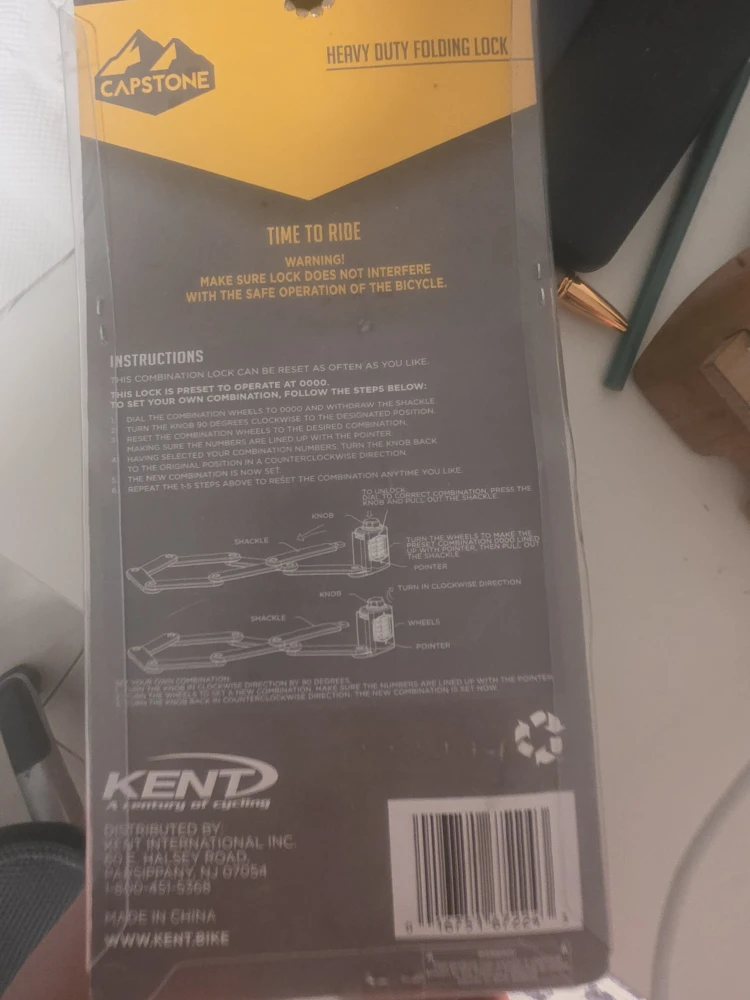 Capstone Heavy Duty Folding Bike Lock - New in Package! - photo 3