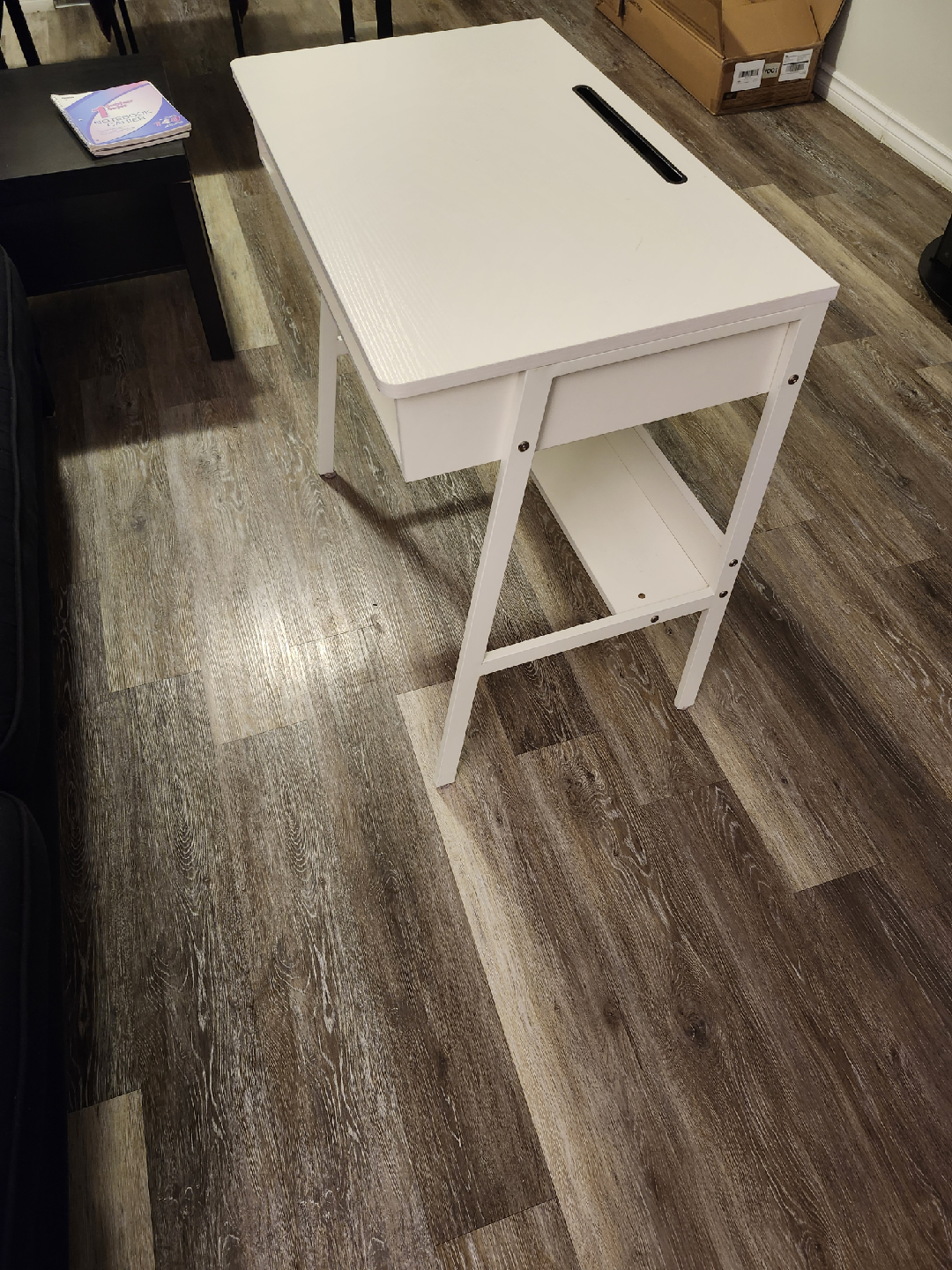White Desk with Drawer