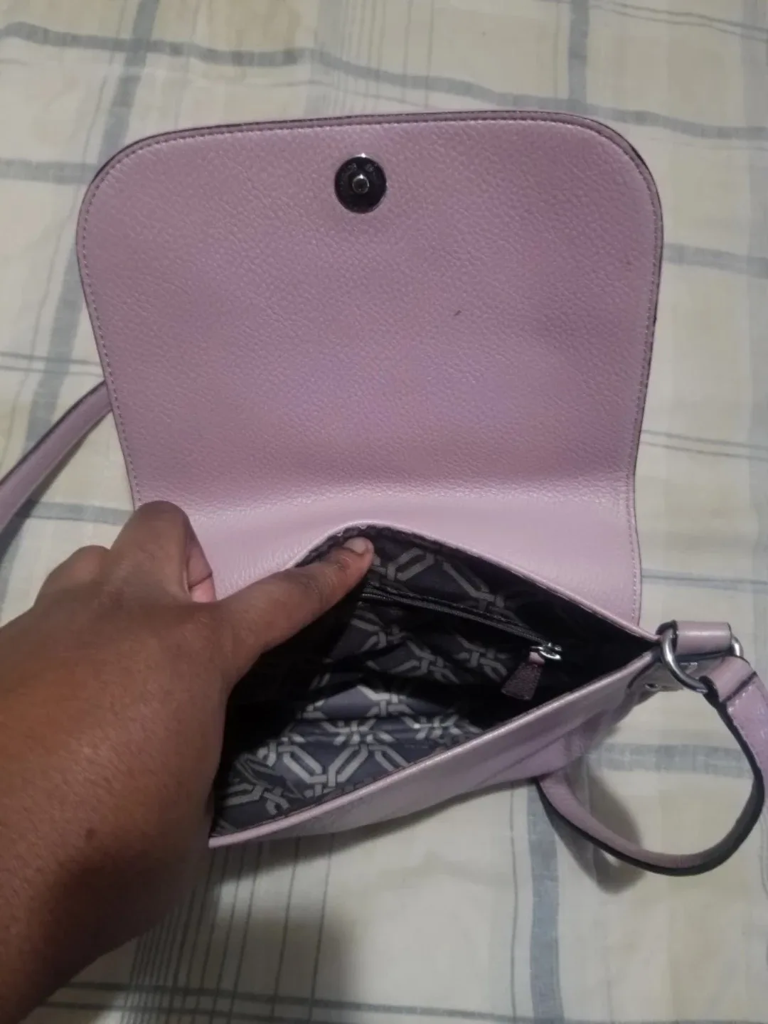 Perlina New York Lilac Leather Crossbody Bag #Cleanout image indicator(4)