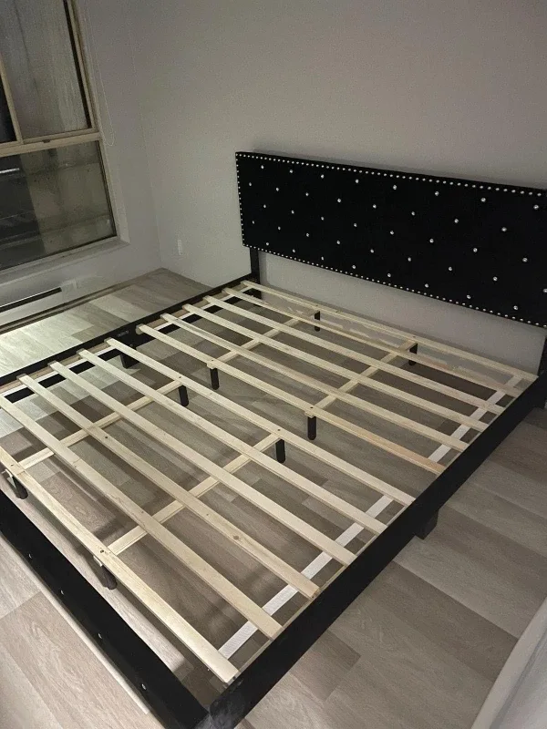 Black Velvet King Size Bed Frame