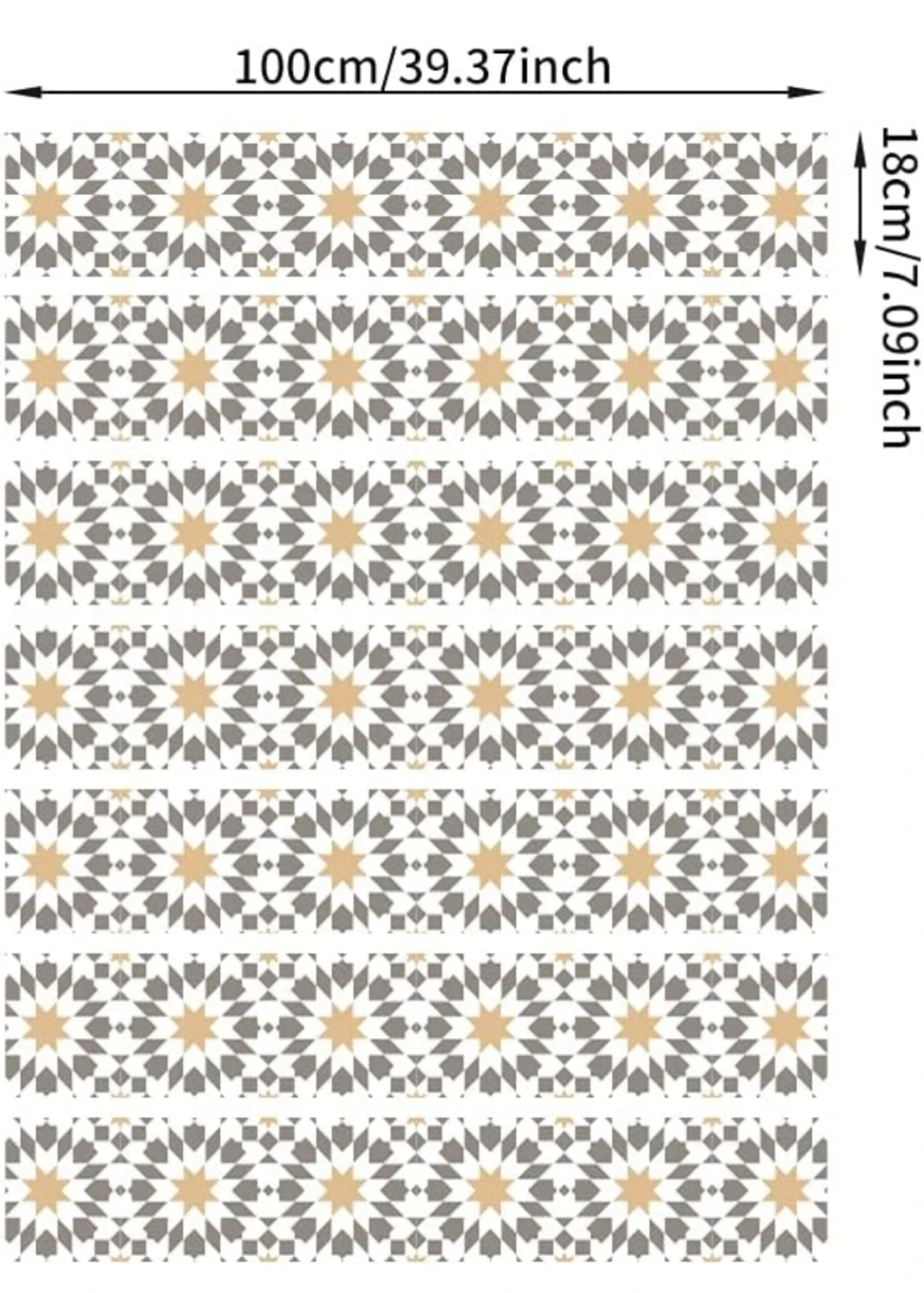 13pcs Moroccan Style Peel and Stick Stair Decals 39.37"X7.08" - photo 2