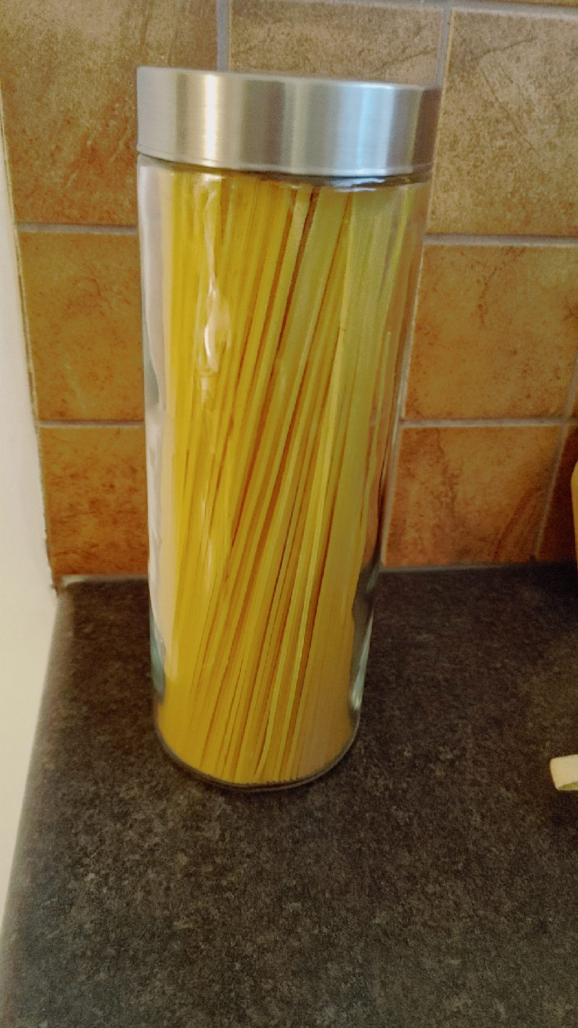 Tall Glass Pasta Storage Container