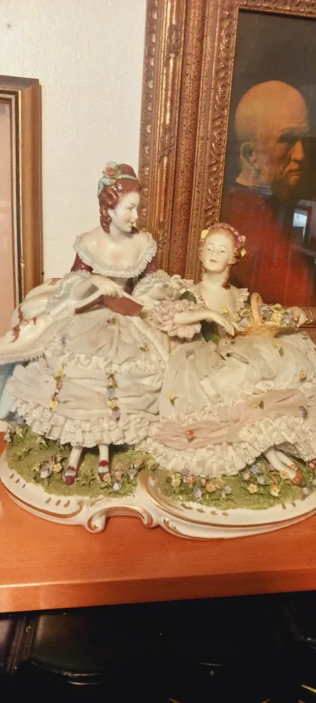 Collectible Unterweisbach  Dresden Lace Porcelain Figurine