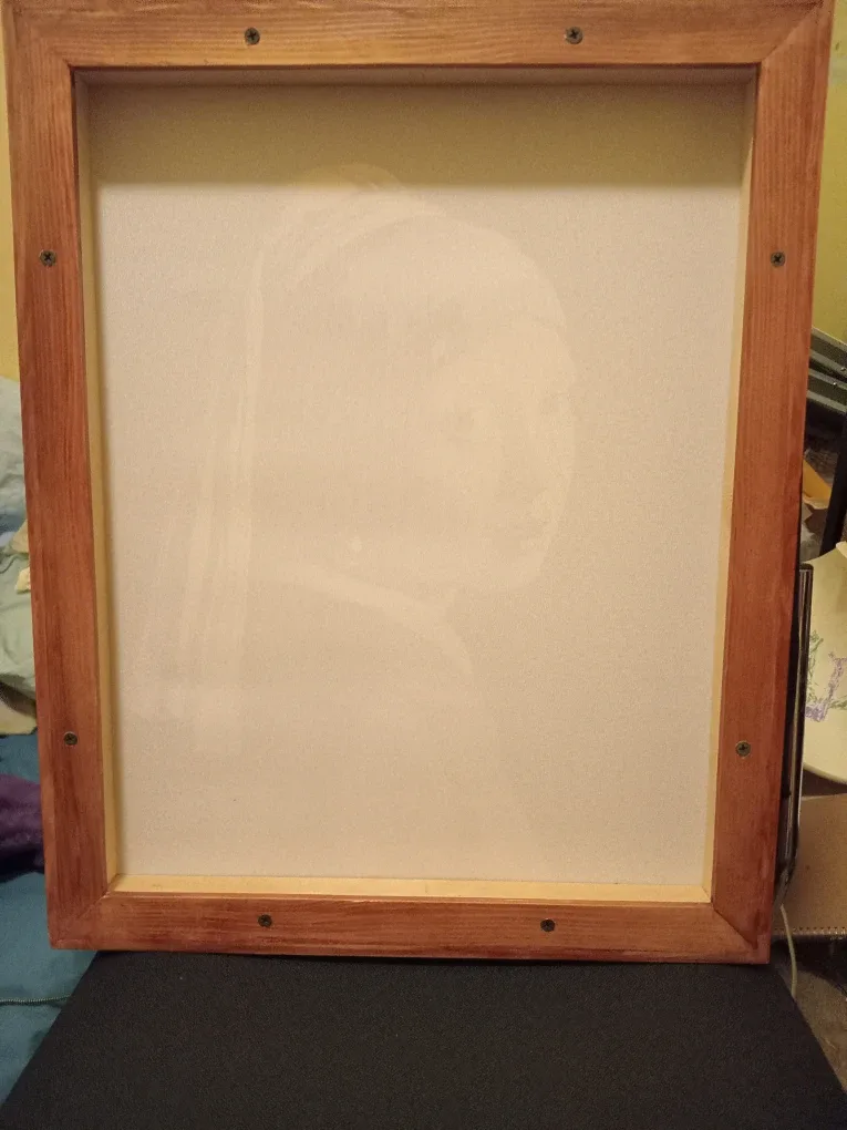 GIRL WITH PEARL FRAMED  PAINTING image indicator(4)