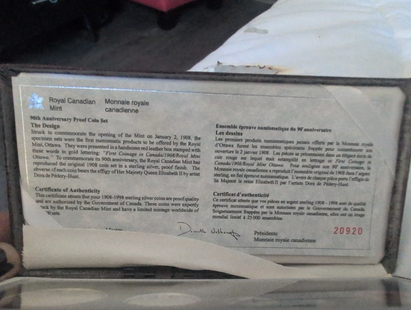 1908-1998 Canadian Sterling Silver Coin Set image indicator(3)