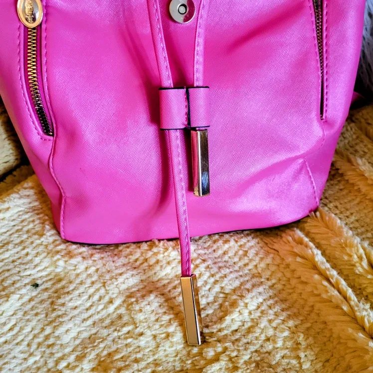 Bright pink backpack purse image indicator(2)