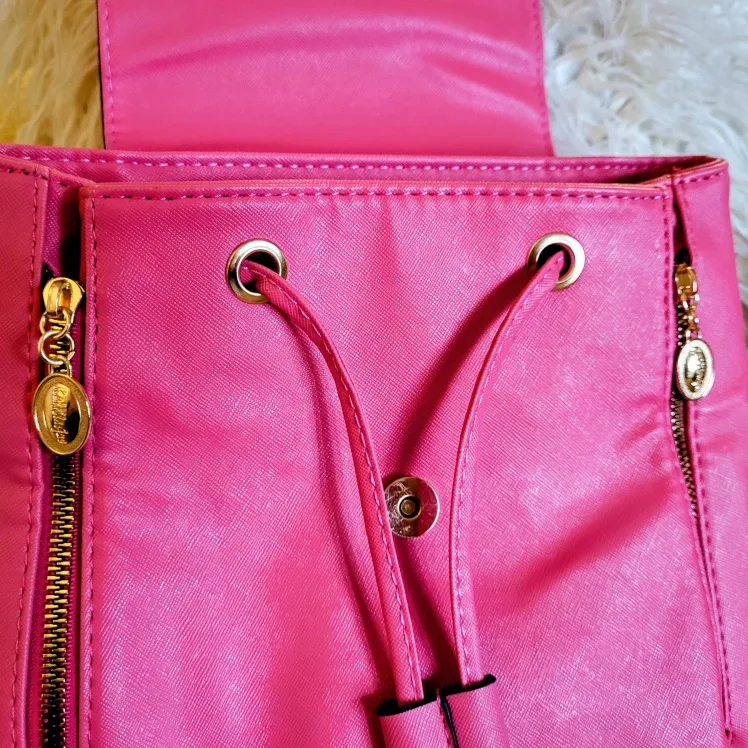Bright pink backpack purse image indicator(6)