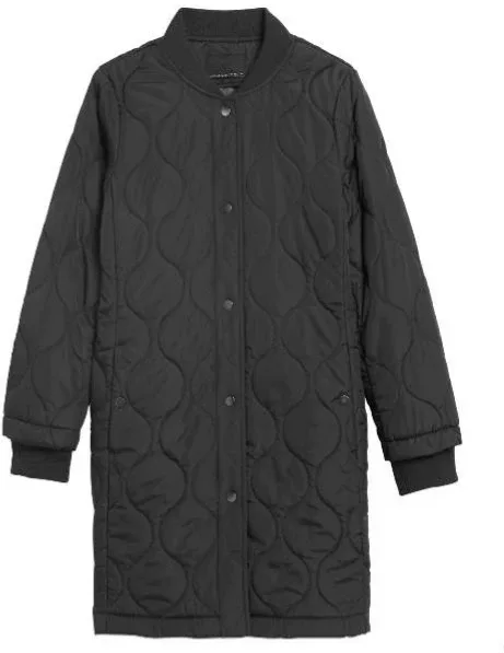 NWT BR Women's Water-Resistant Quilted long bomber jacket image indicator(6)