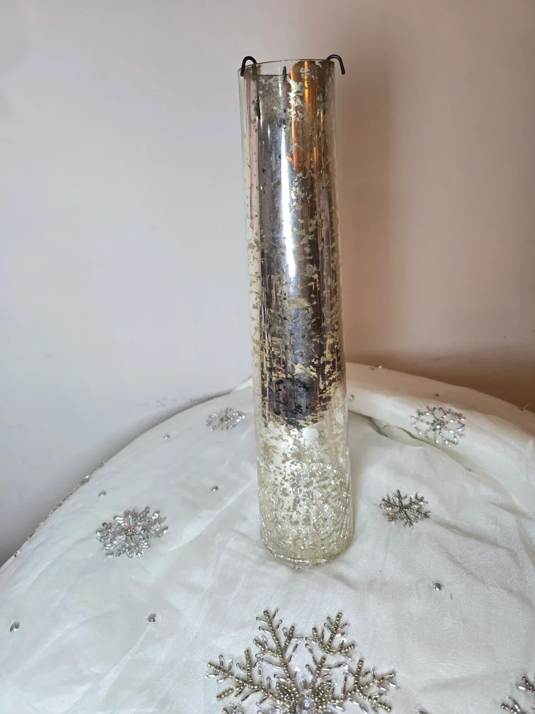 Silver Mercury Glass Vase image indicator(2)