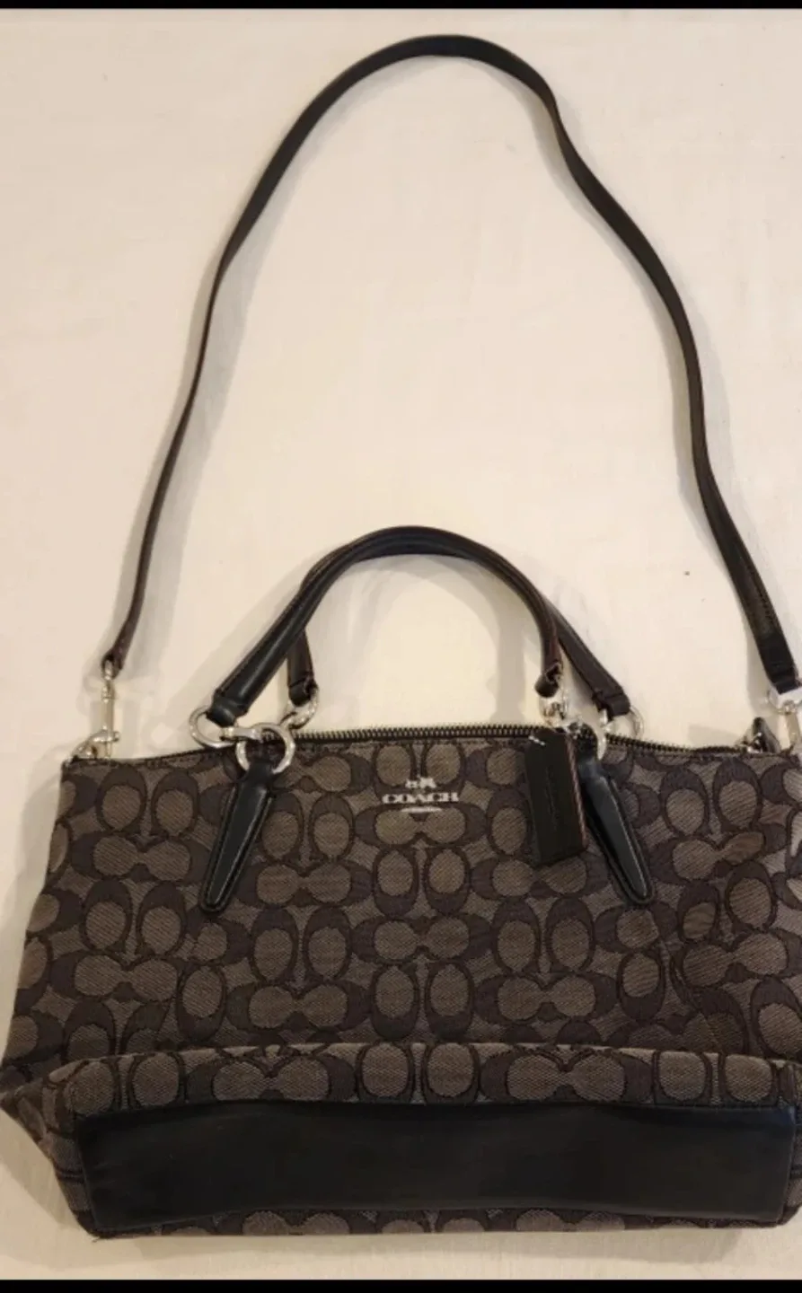 Coach Monogram Satchel Handbag image indicator(6)