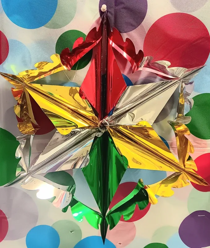 🎄Vintage Metallic Hanging Christmas Decorations Set of 5🎄