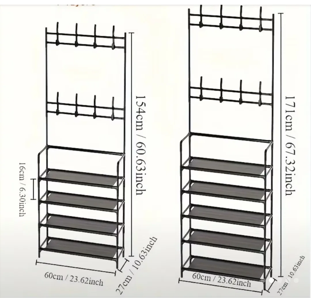 Coat Rack Shoe Organizer - Black image indicator(2)