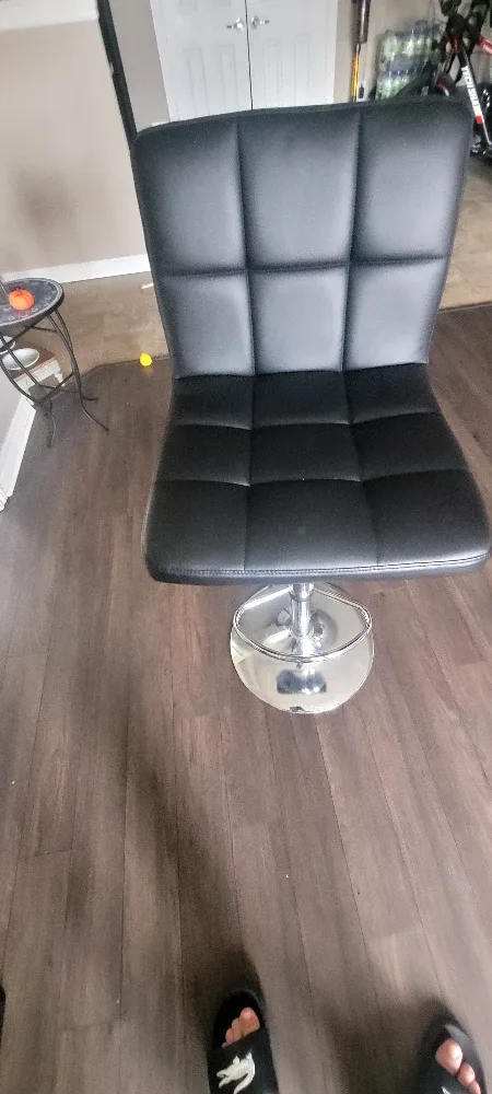 Pair of Black Swivel Bar Stools