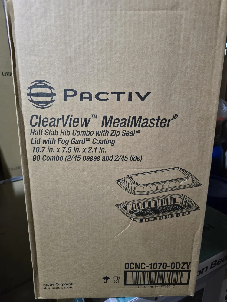 Pactiv ClearView MealMaster Half Slab Rib Combo - 90 Pack
