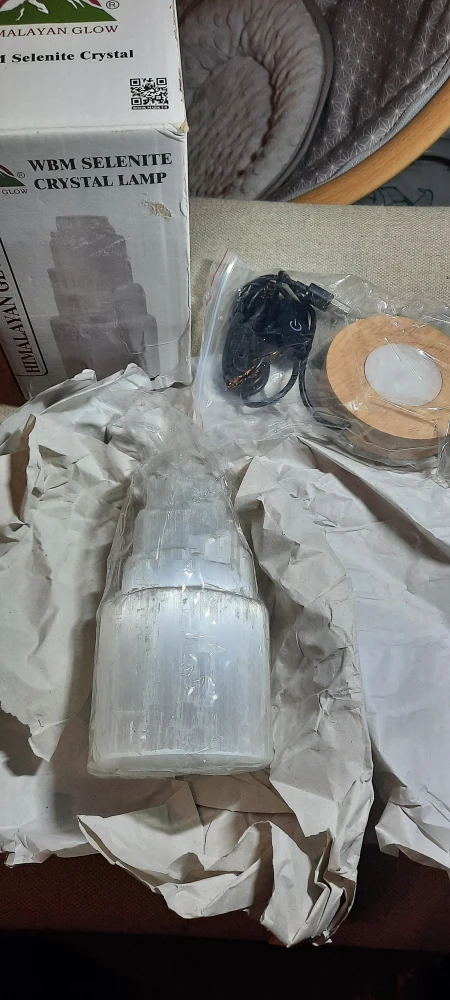 New Himalayan Glow Selenite Crystal Lamp - photo 2