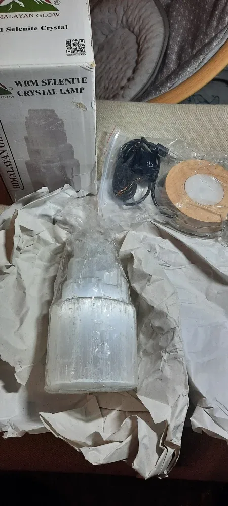 New Himalayan Glow Selenite Crystal Lamp image indicator(2)