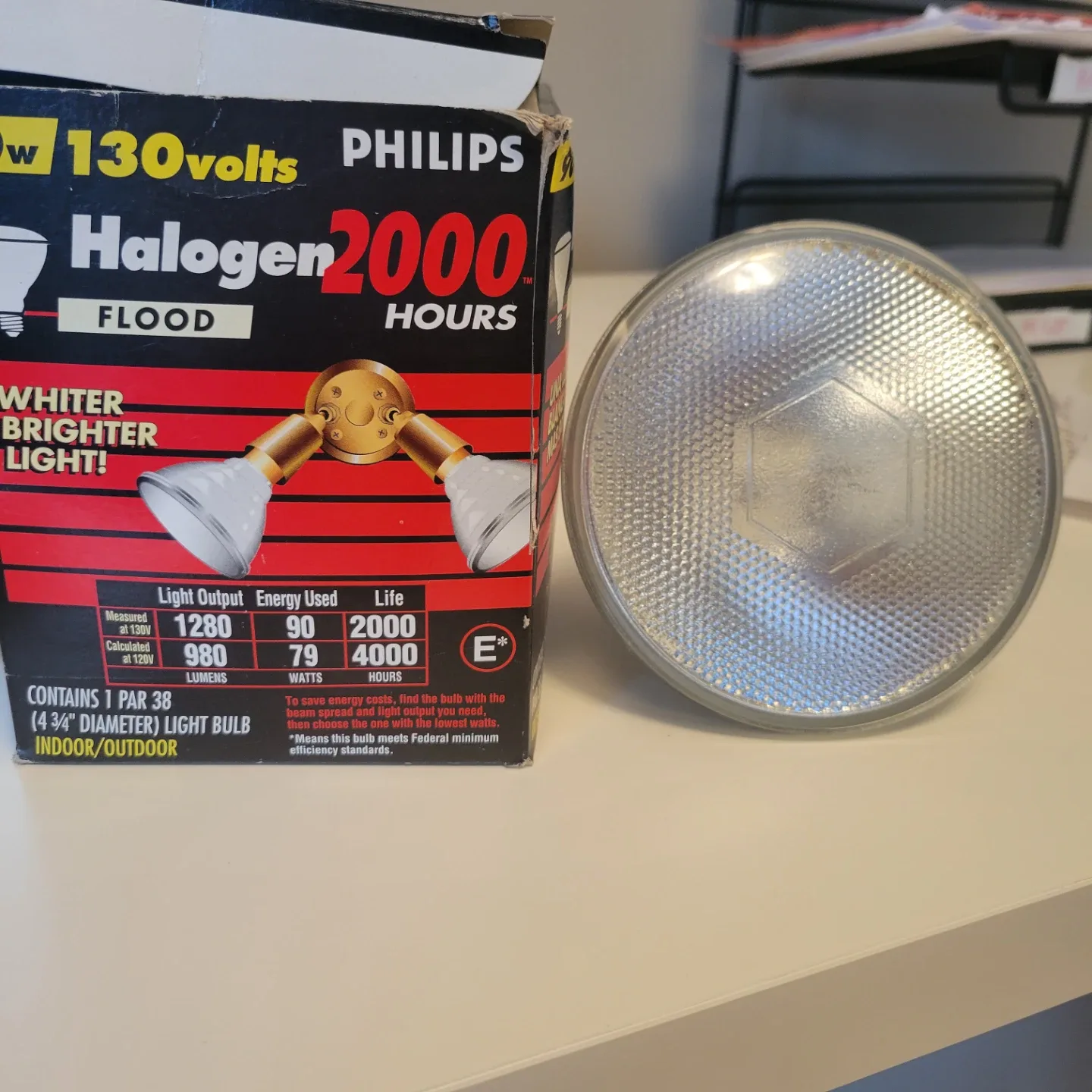 Philips Halogen Flood Light Bulb PAR 38