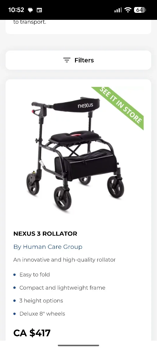 Nexus 3 Rollator by Human Care Group image indicator(2)