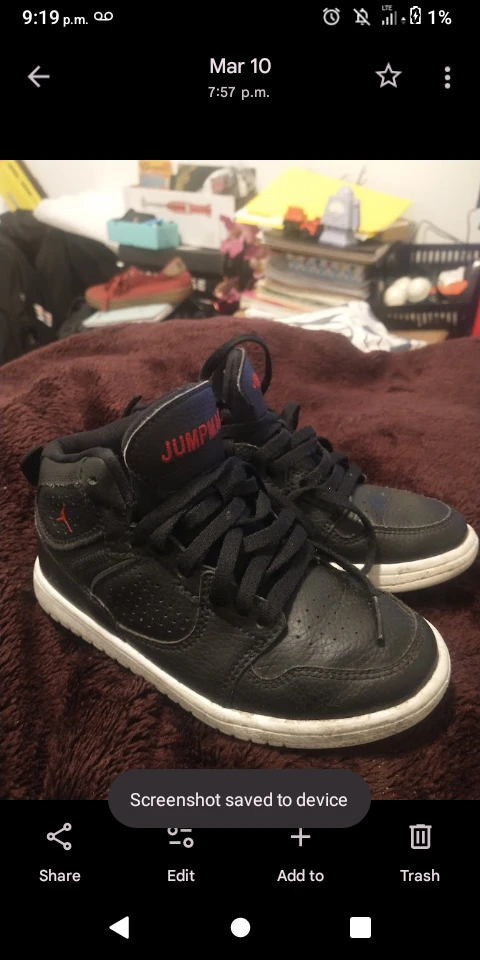 Jordan's Jumpman Black Sneakers  size 11